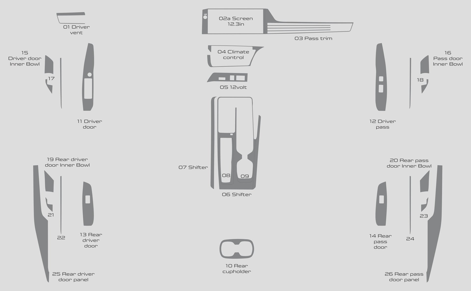 Toyota Camry Hybrid (Sedan) - 2025-2026 - Dash kit (Full