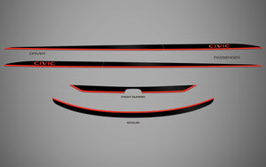 Honda Civic (Sedan) | 2022-2024 | Rocker (2Tone) Kit | #HOC422RIK