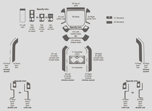 GMC Sierra 1500 (doble cabina) | 2014-2016 | Kit de tablero (completo) | #GMSI14INF