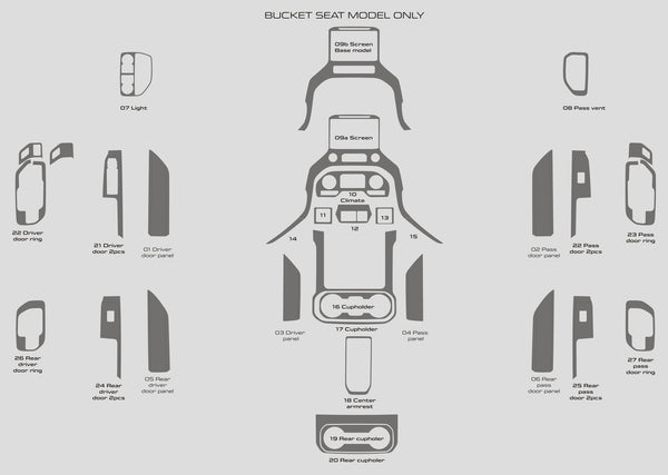 Chevrolet Silverado 1500 (Crew Cab) | 2019-2021 | Dash kit (Full) | #CHSU19INF