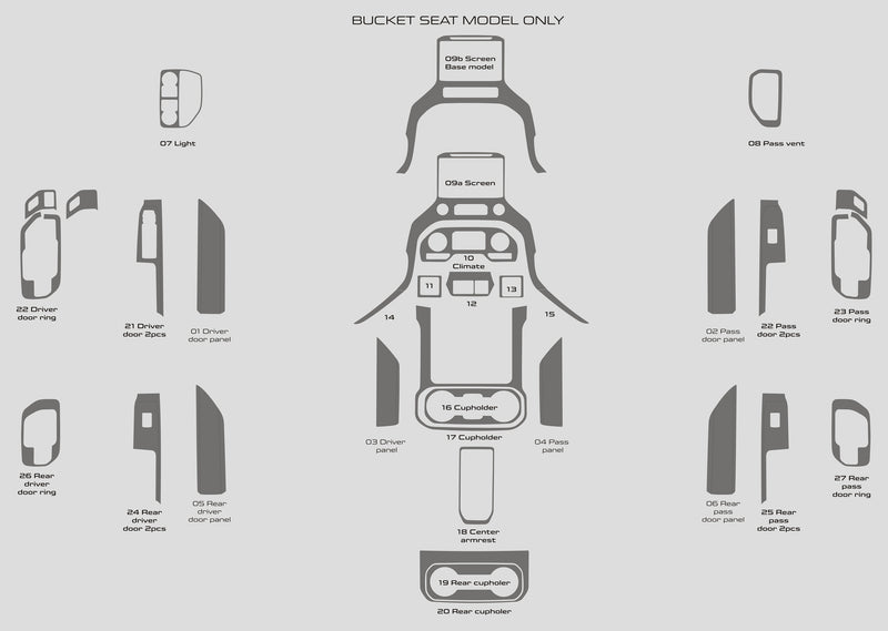 Chevrolet Silverado 1500 (Double Cab) | 2019-2021 | Dash kit (Full) | #CHSU19INF