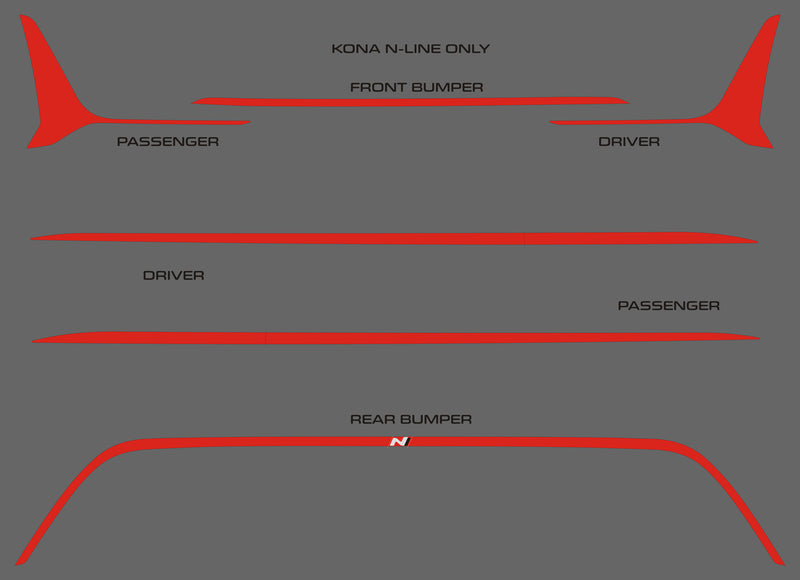 Hyundai Kona N (SUV) | 2022-2023 | Rocker Kit | #HYKN22RKK
