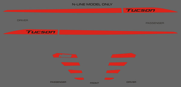 Hyundai Tucson N Line (SUV) | 2022-2024 | Exterior Trim | #HYTN22EXK