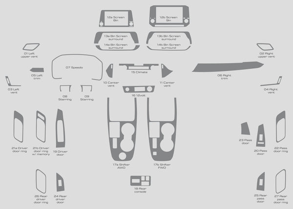 Nissan Rogue (SUV) | 2021-2024 | Dash kit (Full) | #NIRO21INF