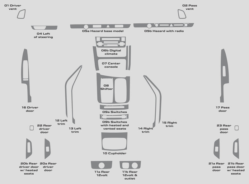 Kia Carnival (Minivan) | 2022-2024 | Dash kit (Full) | #KICA22INT