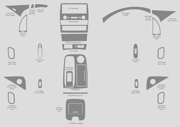 Nissan Armada (SUV) | 2021-2024 | Dash kit (Full) | #NIAR21INF