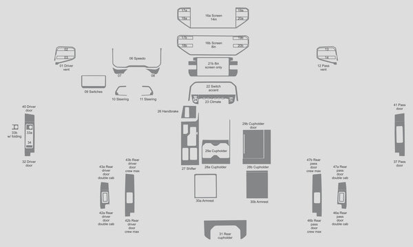 Toyota Tundra (Double Cab) | 2022-2025 | Dash kit (Full) | #TOTU22INT