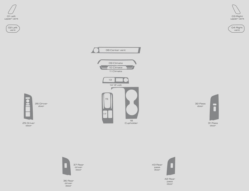 Honda Pilot (SUV) | 2023-2025 | Dash kit (Signature) | #HOPI23SGN