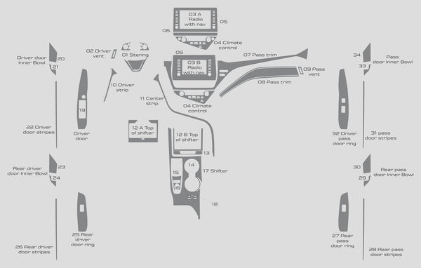 Toyota Camry (Sedan) | 2021-2024 | Dash kit (Full) | #TOCA21INF