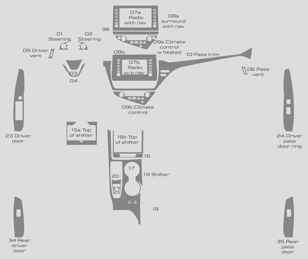 Toyota Camry (Sedan) | 2021-2024 | Dash kit (Full) | #TOCA21INT