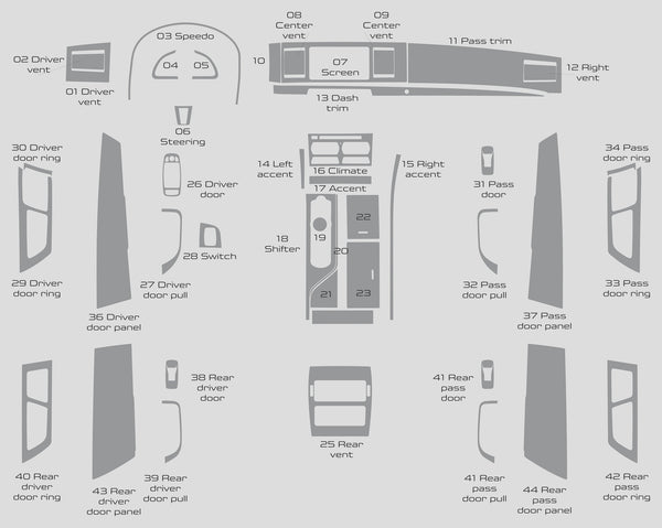 Jaguar XF (Sedan) | 2009-2015 | Dash kit (Full) | #JAXF09INF