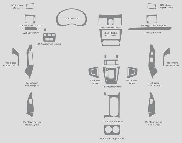 Subaru Forester (SUV) | 2014-2015 | Dash kit (Full) | #SUFO14INF