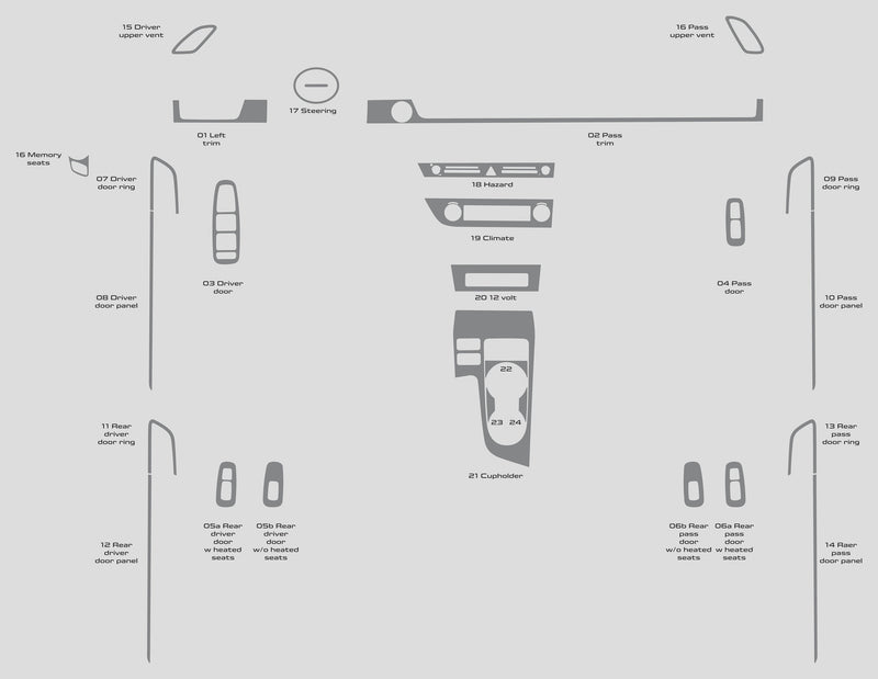 Hyundai Sonata Hybrid (Sedan) | 2024-2025 | Dash kit (Full) | #HYSO24INF