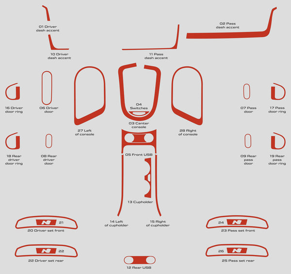 Hyundai Ioniq 5 N (SUV) | 2025-2025 | Dash kit (Full) | #HY5N25INF