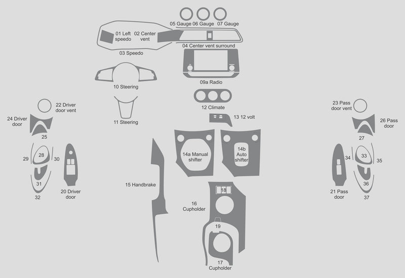 Nissan Z (Coupe) | 2023-2025 | Dash kit (Full) | #NIZ423INF