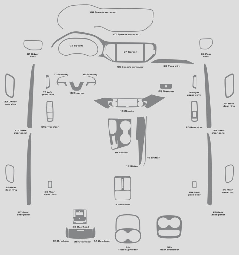 Dodge Durango (SUV) | 2021-2025 | Dash kit (Full) | #DODU21INF