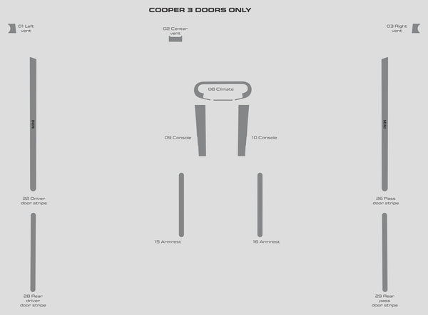 Mini Cooper (Hatchback) | 2025-2025 | Dash kit (Signature) | #MIC325SGN