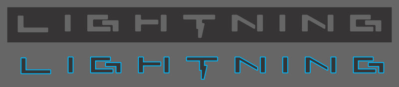 Ford F-150 Lightning (Crew Cab) | 2022-2025 | 2Tone Hood Logo | #FOFL23LIT