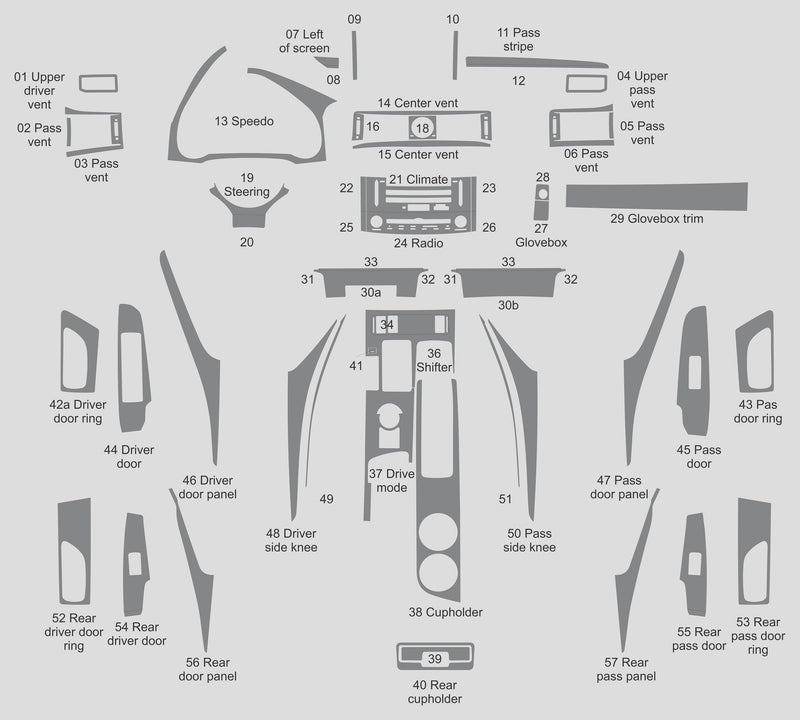 Lexus IS 350 (Sedan) | 2014-2020 | Dash kit (Full) | #LEIS14INF