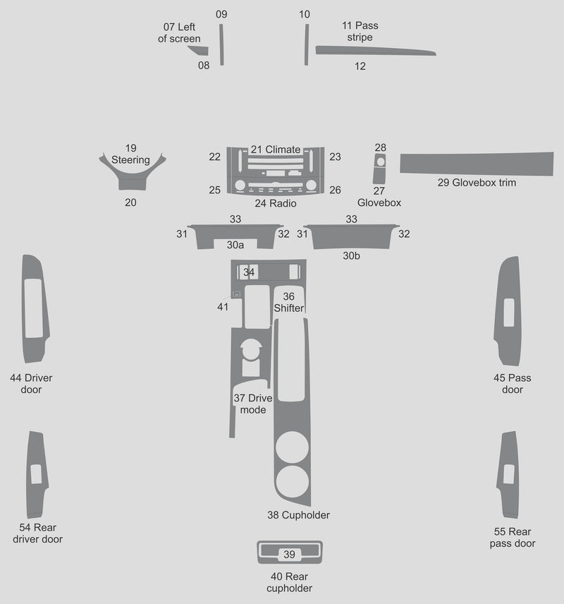 Lexus IS 350 (Sedan) | 2014-2020 | Dash kit (Full) | #LEIS14INT