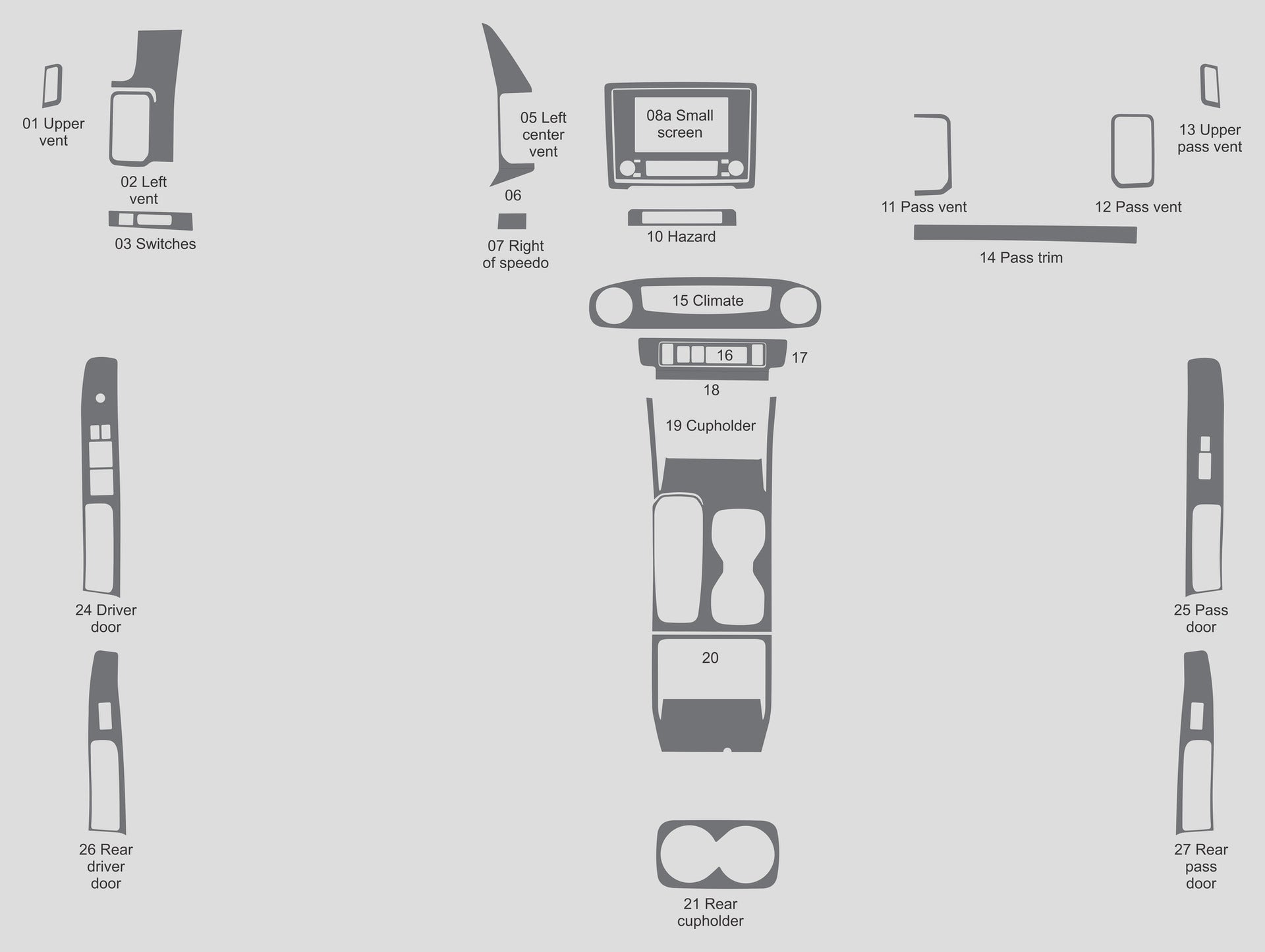 Nissan Frontier (Crew Cab) - 2022-2026 - Dash kit (Full) - #NIFR22INT ...
