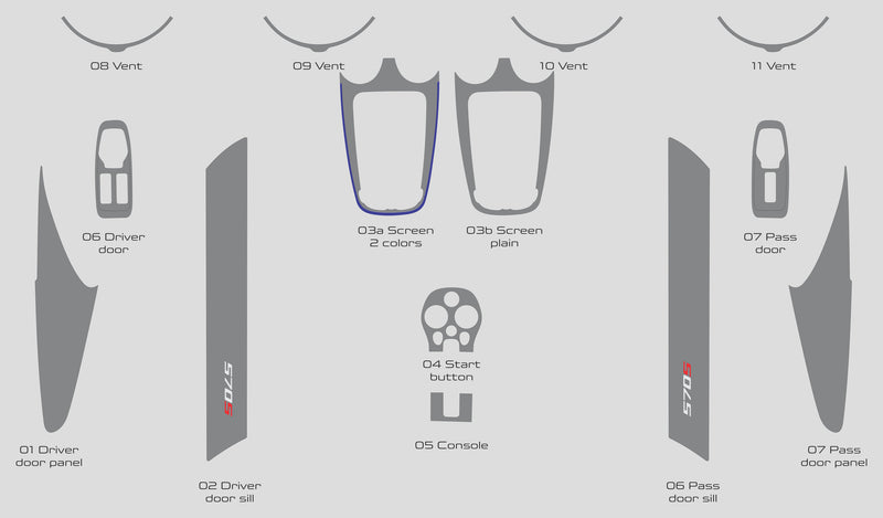 McLaren 570S (Coupe) - 2015-2021 - Dash kit (Full) - #MC5715INF