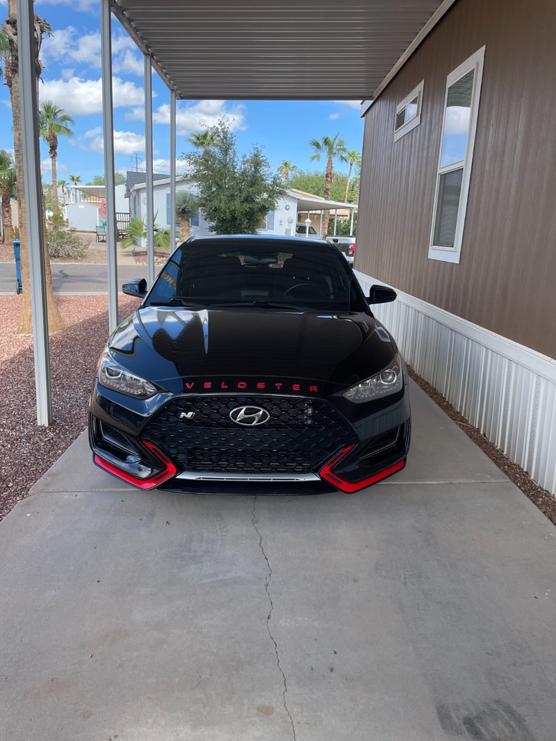Hyundai Veloster (Hatchback) | 2019-2022 | Hood Deflector w/logo | #HYVE19DEL