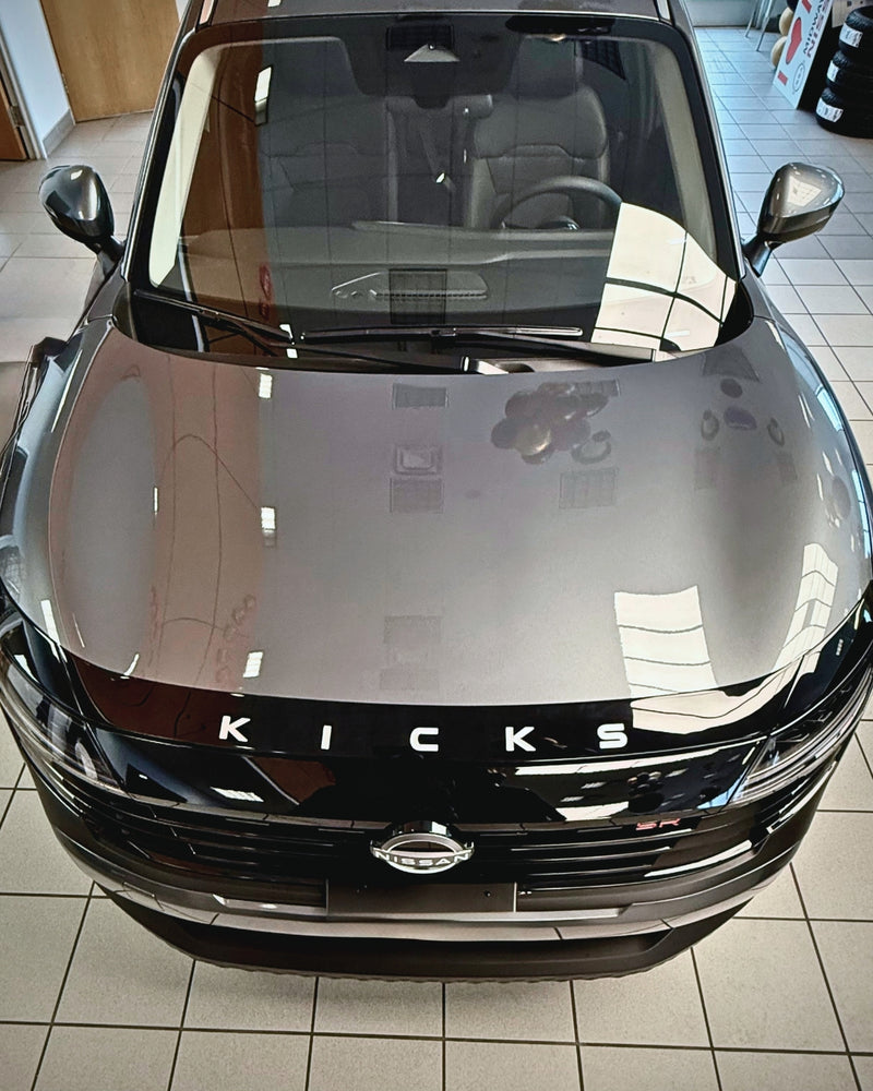 Deflector/visera Para Ventana Trasera De Nissan Kicks 2017-2024 - Negro Transparente, Acrílico, Hecho En Taiwán