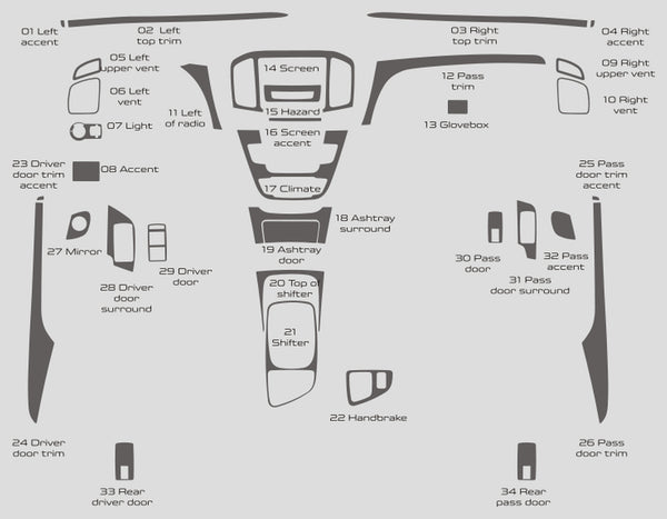 Buick Regal (Sedán) | 2011-2013 | Kit de tablero (completo) | #BURE11INF