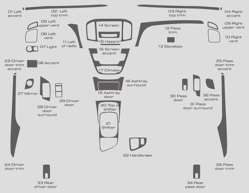 Buick Regal (Sedan) | 2011-2013 | Dash kit (Full) | #BURE11INF