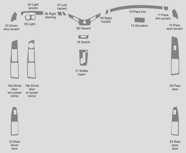 Chevrolet Cruze (Sedán) | 2011-2015 | Kit de tablero (Firma) | #CHCR11SGN