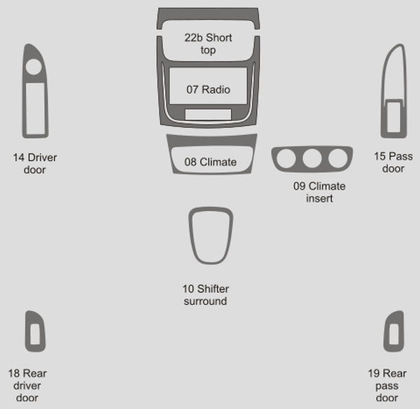 Dodge Avenger (Sedán) | 2011-2013 | Kit de tablero (completo) | #DOAV11SGN