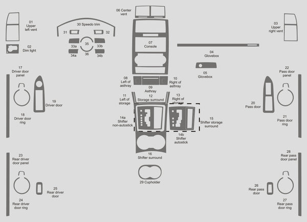 Dodge Charger (Sedan) | 2008-2010 | Dash kit (Full) | #DOCR08INF