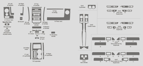 Ford F-150 (Regular Cab) | 2009-2012 | Dash kit (Full) | #FOFU09INF