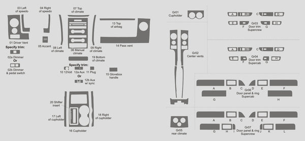 Ford F-150 (SuperCab) | 2009-2012 | Dash kit (Full) | #FOF109INF