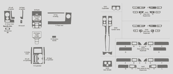 Ford F-150 (SuperCrew) | 2013-2014 | Dash kit (Full) | #FOFU13INF