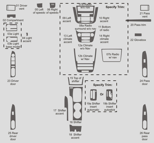 Ford Fusion (Sedan) | 2010-2011 | Dash kit (Full) | #FOFU10INF