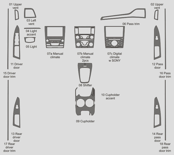 Ford Fusion (Sedan) | 2012-2016 | Dash kit (Full) | #FOFU12INF