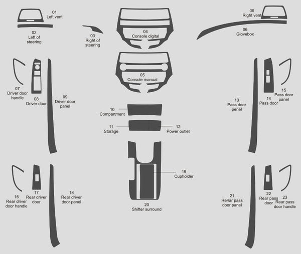 Honda Accord (sedán) | 2008-2012 | Kit de tablero (completo) | #HOAC08INF