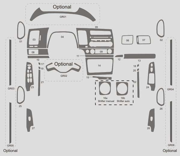 Honda Civic (Sedan) | 2006-2011 | Dash kit (Full) | #HOC406INF