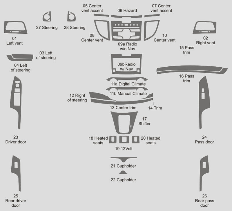 Honda CR-V (SUV) | 2012-2014 | Dash kit (Full) | #HOCR12INF