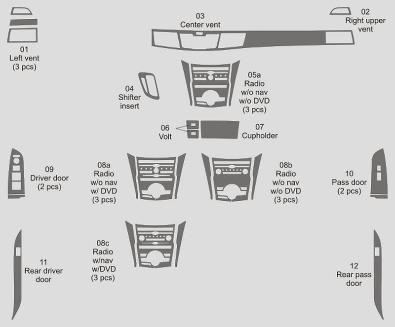 Honda Odyssey (Minivan) | 2011-2014 | Dash kit (Full) | #HOOD11INF