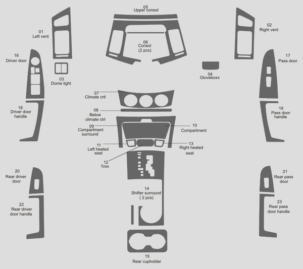 Hyundai Elantra (Sedan) | 2007-2009 | Dash kit (Full) | #HYEL07INF