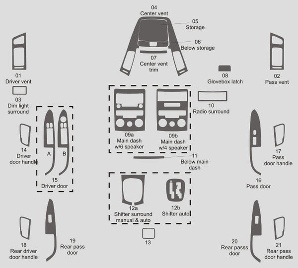 Hyundai Elantra Touring (Hatchback) | 2009-2012 | Dash kit (Full) | #HYEL11SGN