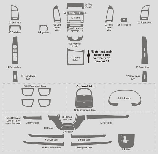 Hyundai Santa Fe (SUV) | 2007-2012 | Kit de tablero (completo) | #HYSA07INF