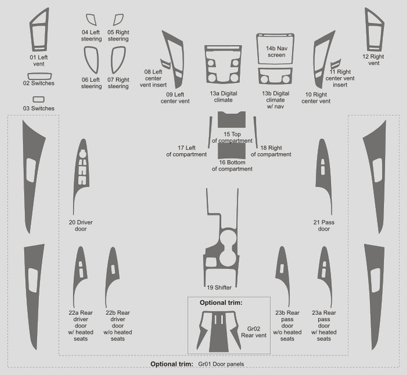 Hyundai Sonata (sedán) | 2011-2012 | Kit de tablero (completo) | #HYSO11INF