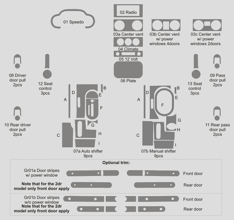 Jeep Wrangler (SUV) | 2007-2010 | Dash kit (Full) | #JEWR07INF