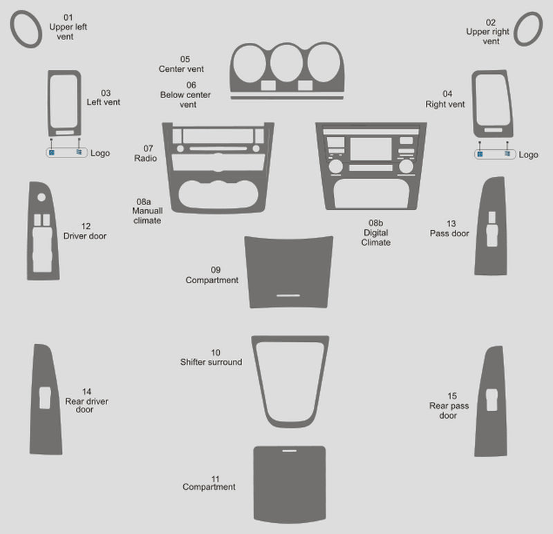 Nissan Altima (Sedan) | 2010-2012 | Dash kit (Full) | #NIAL10INF