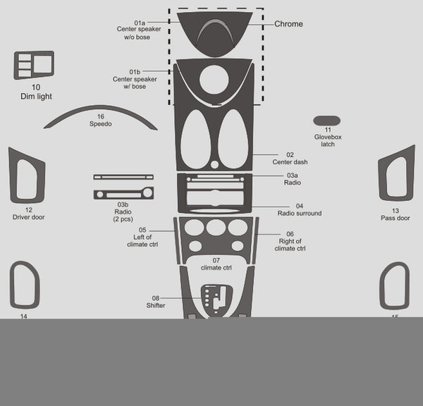 Nissan Rogue (SUV) | 2011-2011 | Dash kit (Full) | #NIRO11INF