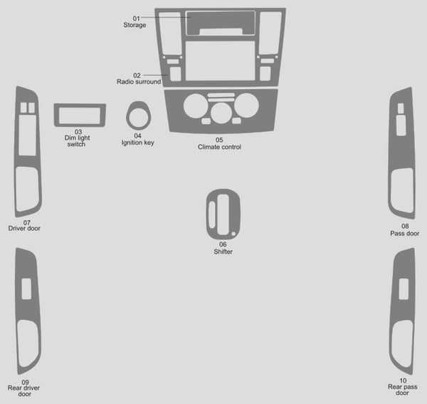 Nissan Versa (Hatchback) | 2007-2011 | Dash kit (Full) | #NIVE07INF